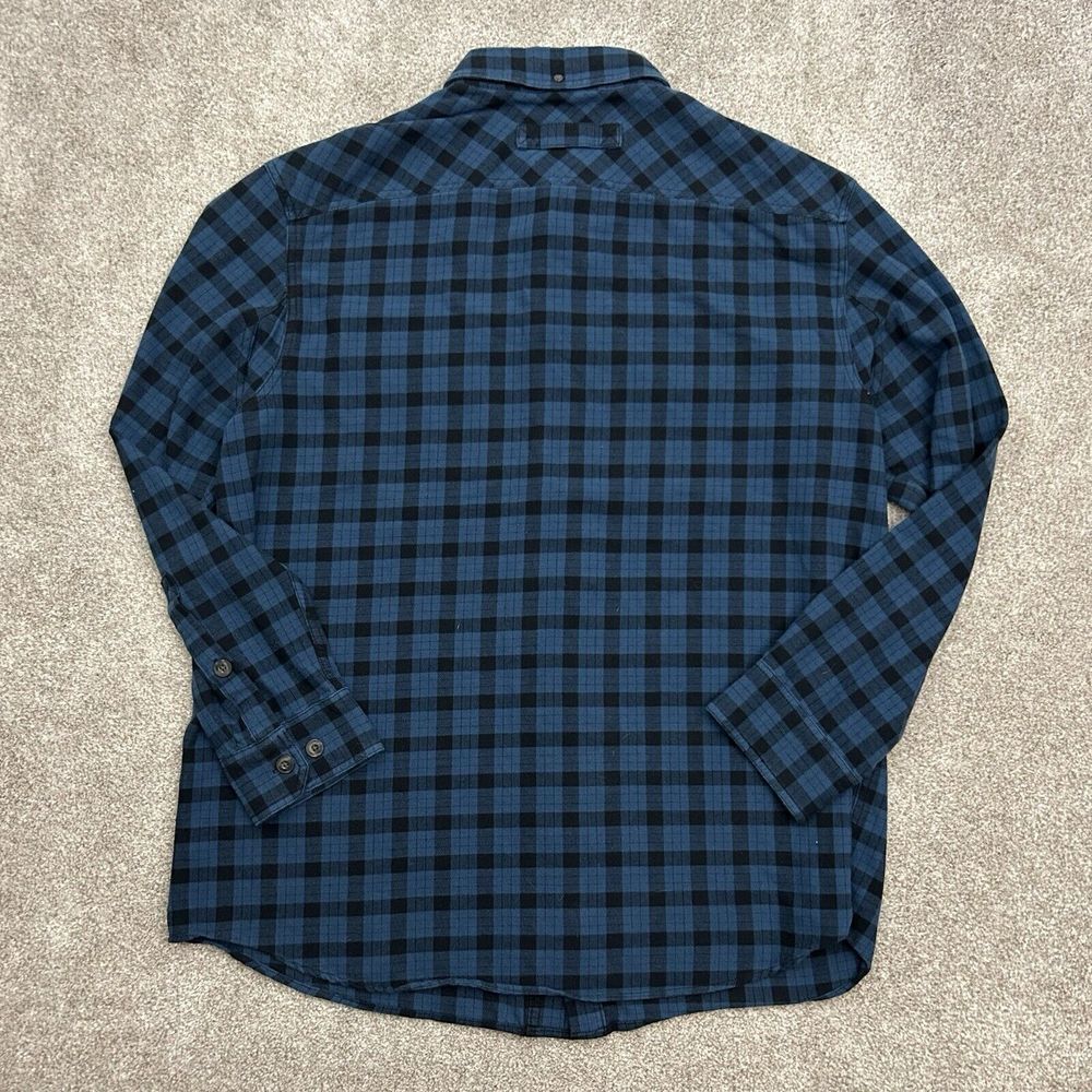 Duluth Trading Men's Size XL Standard Fit Blue Long Sleeve Flannel Shirt - Picture 2 of 8